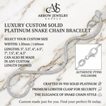 Load image into Gallery viewer, Solid 950 Platinum Round Snake Chain Bracelet