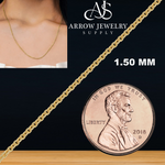 Load image into Gallery viewer, Solid 14K Yellow Gold Heavy Round Custom Length Cable Chain Necklace