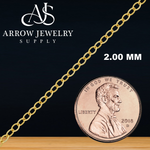 Load image into Gallery viewer, Solid 14K Yellow Gold Light Round Cable Link Custom Length Chain Necklace