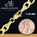 Load image into Gallery viewer, Solid 14K Yellow Gold Light Curb Cuban Link Custom Length Chain Necklace