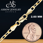 Load image into Gallery viewer, Solid 14K Yellow Gold Elongated Diamond Cut Cable Link Chain Necklace