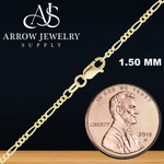 Load image into Gallery viewer, Solid 14K Yellow Gold Classic Figaro Link Chain Necklace - Custom Length