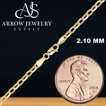 Load image into Gallery viewer, Solid 14K Yellow Gold Semi-solid Oval Rolo Link Chain Necklace - Custom Length