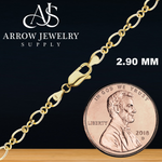 Load image into Gallery viewer, Solid 14K Yellow Gold Figure Eight Link Chain Necklace - Custom Length