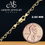 Load image into Gallery viewer, Solid 14K Yellow Gold Classic Heart Necklace Made in any Custom Length