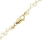 Load image into Gallery viewer, Solid 14K Yellow Gold Tall Heart Link Chain Necklace Made in any Custom Length