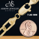 Load image into Gallery viewer, Solid 14K Yellow Gold Round Paperclip Cable Link Chain Custom Length Necklace