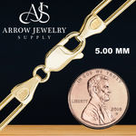 Load image into Gallery viewer, Solid 14K Yellow Gold Round Paperclip Cable Link Chain Custom Length Necklace