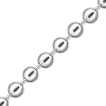 Load image into Gallery viewer, Solid 14K White Gold Round Bead Ball Chain Necklace Made in any Custom Length