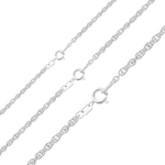 Load image into Gallery viewer, Solid 14K White Gold Classic Rope-Cable Pendant Chain Necklace - Custom Length