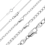 Load image into Gallery viewer, Solid 14K White Gold Light Round Cable Link Chain Necklace - Custom Length