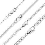 Load image into Gallery viewer, Solid 14K White Gold Medium Round Cable Link Chain Necklace - Custom Length