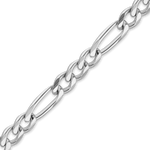 Load image into Gallery viewer, Solid 14K White Gold Classic Figaro Link Chain Necklace - Custom Length