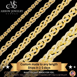 Load image into Gallery viewer, Solid 14K Yellow Gold Wheat Chain Necklace Made in any Custom Length