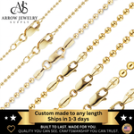 Load image into Gallery viewer, 14K Yellow Gold Round Ball Bead Bracelet Solid Gold Ball Bracelet