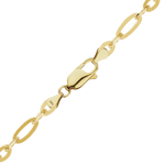 Load image into Gallery viewer, 14K Yellow Gold Diamond Cut Cable Figaro Link Chain Bracelet Solid Gold