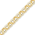 Load image into Gallery viewer, 14K Yellow Gold Rolo Link Chain Bracelet Solid Gold Classic Link Not Plated