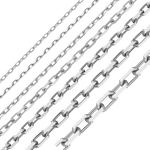 Load image into Gallery viewer, 14K White Gold Elongated Diamond Cut Cable Link Chain Bracelet