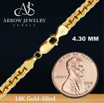 Load image into Gallery viewer, 14K Gold-filled Heavy Round Cable Link Chain Necklace