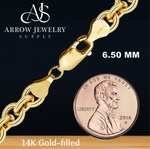 Load image into Gallery viewer, 14K Gold-filled Heavy Round Cable Link Chain Necklace