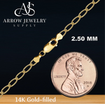 Load image into Gallery viewer, 14K Gold-filled Elongated Curb Link Chain Necklace