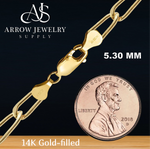 Load image into Gallery viewer, 14K Gold-filled Elongated Curb Link Chain Necklace