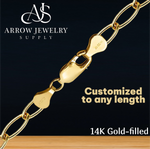 Load image into Gallery viewer, 14K Gold-filled Light Elongated Cable Link Chain Necklace