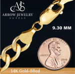 Load image into Gallery viewer, 14K Gold-filled Light Flat Curb Necklace Not Solid Gold