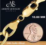Load image into Gallery viewer, 14K Gold-filled Light Flat Curb Necklace Not Solid Gold