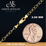 Load image into Gallery viewer, 14K Gold-filled Light Round Cable Link Chain Necklace