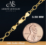Load image into Gallery viewer, 14K Gold-filled Light Round Cable Link Chain Necklace