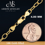 Load image into Gallery viewer, 14K Gold-filled Light Round Cable Link Chain Necklace
