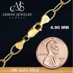 Load image into Gallery viewer, 14K Gold-filled Light Round Cable Link Chain Necklace