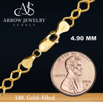 Load image into Gallery viewer, 14K Gold-filled Clover Shape Link Chain Necklace