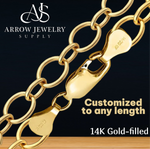Load image into Gallery viewer, 14K Gold-filled Alternating Cable Link Chain Necklace