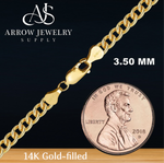 Load image into Gallery viewer, 14K Gold-filled Light Round Curb Link Chain Necklace