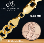 Load image into Gallery viewer, 14K Gold-filled Light Round Curb Link Chain Necklace