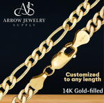 Load image into Gallery viewer, 14K Gold-filled Classic Figaro Link Chain Necklace