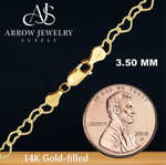 Load image into Gallery viewer, 14K Gold-filled Classic Heart Link Chain Necklace