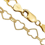 Load image into Gallery viewer, 14K Gold-filled Alternating Heart Link Chain Necklace