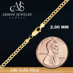 Load image into Gallery viewer, 14K Gold-filled Rolo Link Chain Necklace