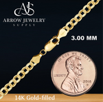Load image into Gallery viewer, 14K Gold-filled Rolo Link Chain Necklace