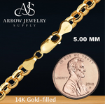 Load image into Gallery viewer, 14K Gold-filled Rolo Link Chain Necklace
