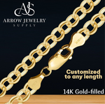 Load image into Gallery viewer, 14K Gold-filled Rolo Link Chain Necklace