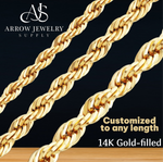 Load image into Gallery viewer, 14K Gold-filled Handmade Rope Chain Necklace