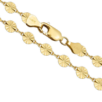 Load image into Gallery viewer, 14K Gold-filled Starburst Disc Links Chain Necklace