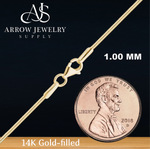Load image into Gallery viewer, 14K Gold-filled Round Snake Chain Necklace