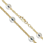 Load image into Gallery viewer, 14K Gold-filled with Sterling Silver Bead Accents Satellite Chain Necklace