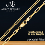 Load image into Gallery viewer, 14K Gold-filled Paperclip Link Cable Chain Necklace