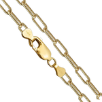 Load image into Gallery viewer, 14K Gold-Filled Textured Paperclip Cable Necklace Chain